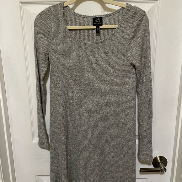 Derek Heart Heather Gray Ribbed Dress - Picture 1 of 4